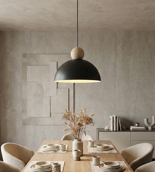 Lampa Wisząca KAKI 1M Czarny