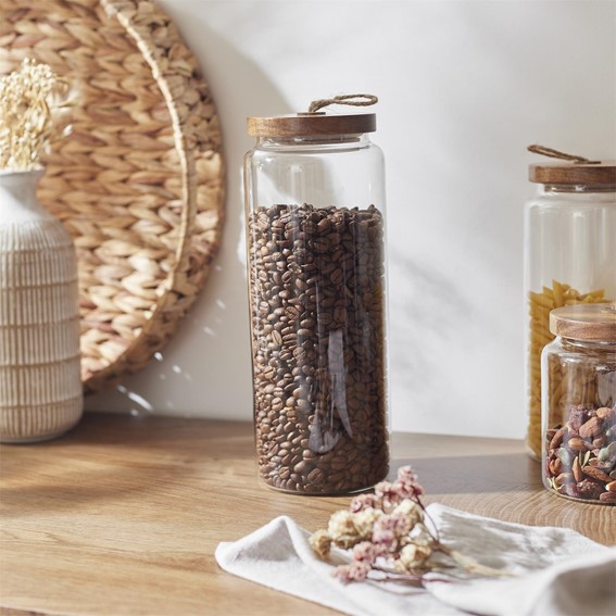 Słoik Szklany z Pokrywką z Akacji 27,5cm
