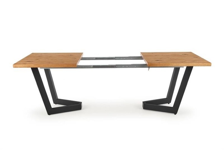 Stół Rozkładany Massive 160(250)x90x77 Dąb/Czarny