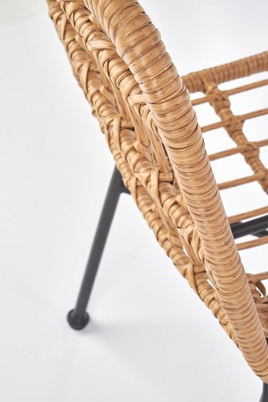 Krzesło Ogrodowe K401 Czarny/Naturalny