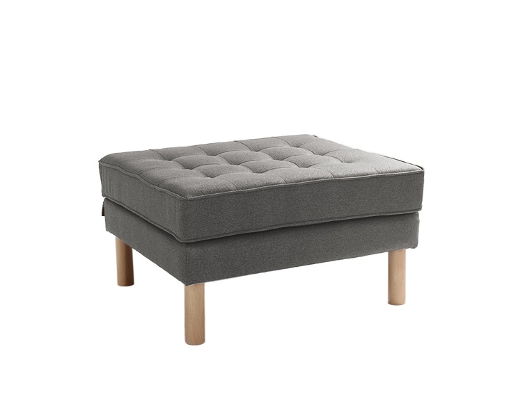 Puf Topic Wood 45x75x65 Stalowy/Naturalny