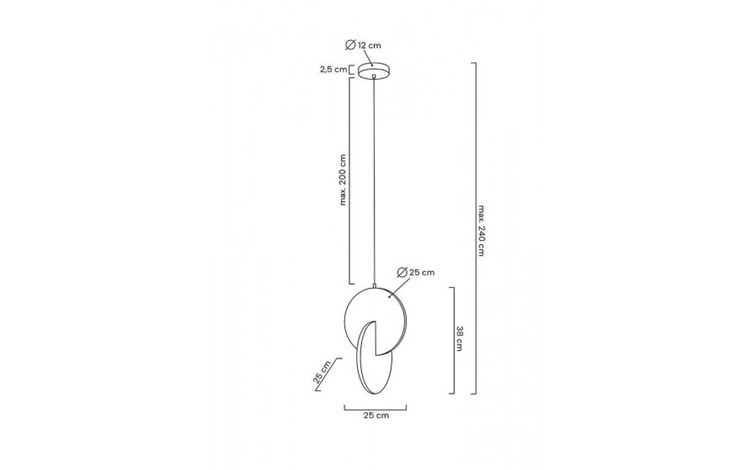 Lampa Wisząca DISCO Srebrny/Biały