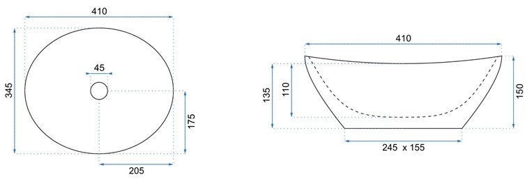 Umywalka Nablatowa SOFIA SHINY Marmur/Czarny
