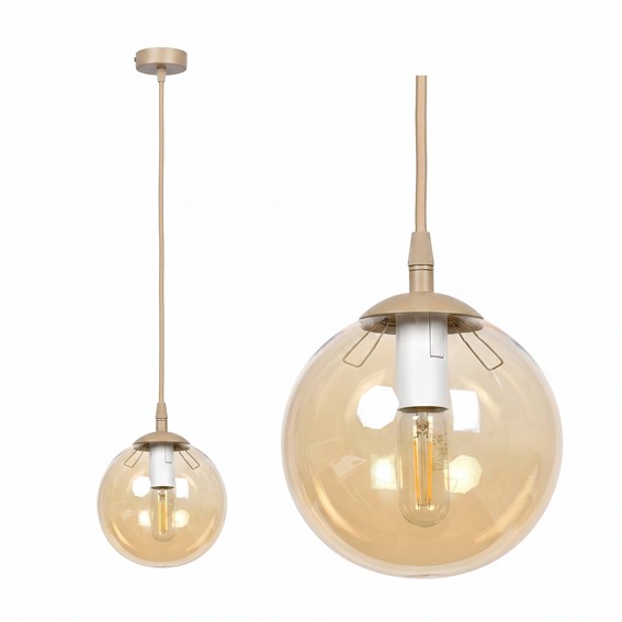 Lampa Wisząca COSMO 1 Beżowy/Miodowy
