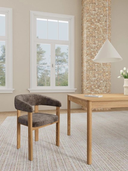 Krzesło MYLES Brązowy/Dąb Naturalny