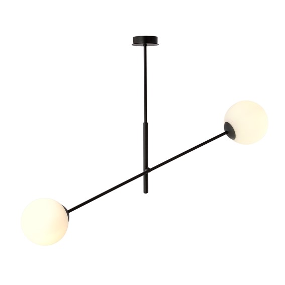 Lampa Sufitowa LINEAR 2 Czarny/Opal