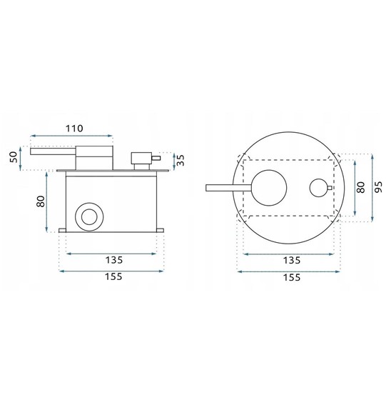 Zestaw Natryskowy Podtynkowy FOSS CLIF + BOX Miedź Szczotkowana