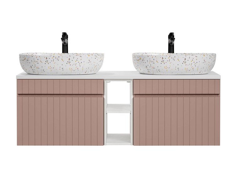 Zestaw Mebli Łazienkowych ICR B LILI-MW21 81-01 140cm Różowy/Biały