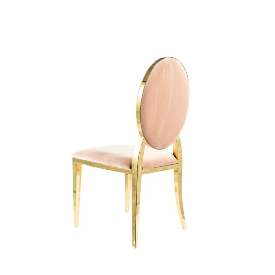 Krzesło KING Velvet Złoty/Beżowy Bluvel 28