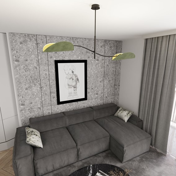 Lampa Sufitowa LOTUS 2 Czarny/Zielony