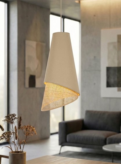 Lampa Wisząca MODA 1 Beżowy/Rattan
