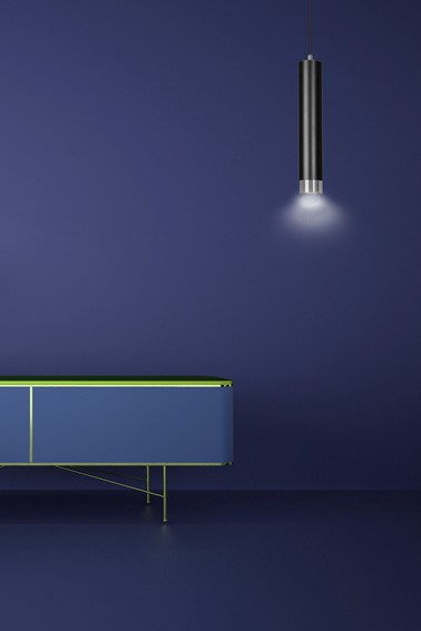 Lampa Wisząca KIBO 1 Czarny/Chrom