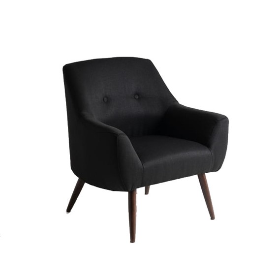 Fotel BETTY Czarny/Orzech