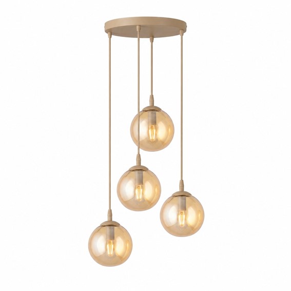 Lampa Wisząca COSMO 4PREM Beżowy/Miodowy
