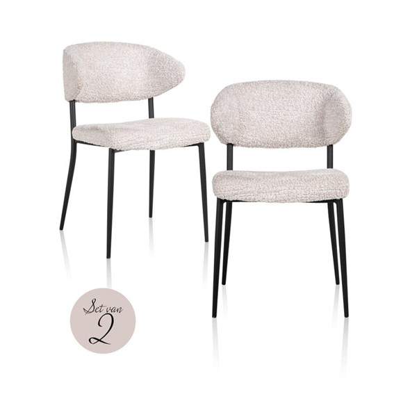 Zestaw 2 Krzeseł BEA CREAM