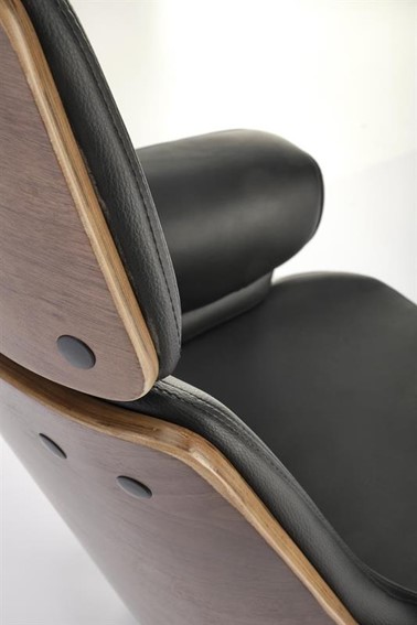 Fotel Gabinetowy WEBER Orzech/Czarny