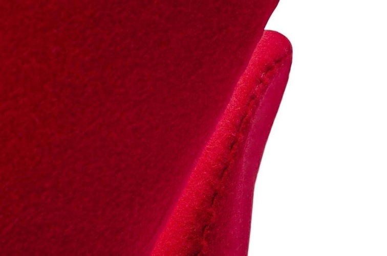 Fotel SWAN Wool Premium Czerwony