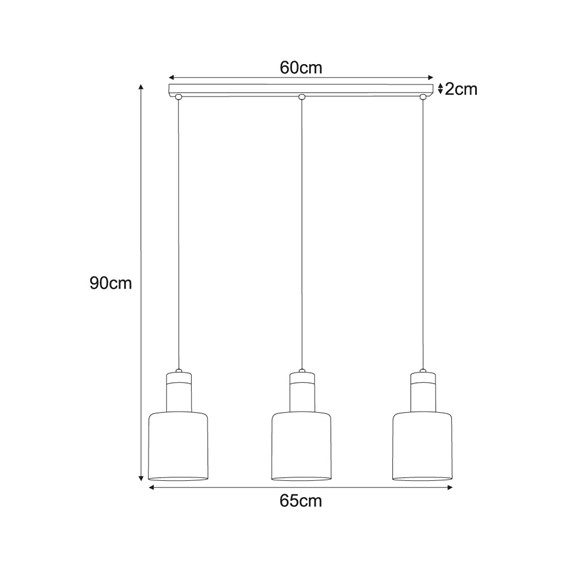 Lampa Wisząca ALTO K-5258 Czarny/Złoty/Bursztynowy