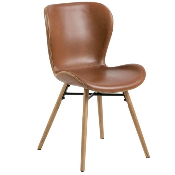 Krzesło BATILDA RETRO Naturalny/Brandy