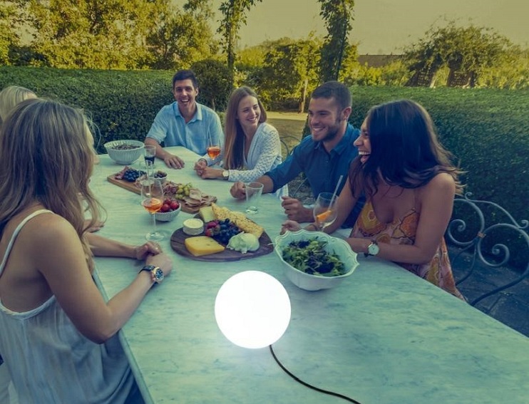 Lampa ogrodowa Buly 40 Biała, LED zasil. przewodowe