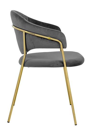 Krzesło NAOMI Szary/Złoty
