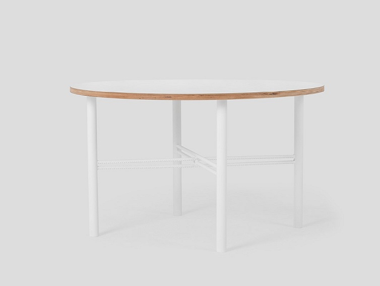 Stół Kawowy PENTO 80 Biały/Naturalny