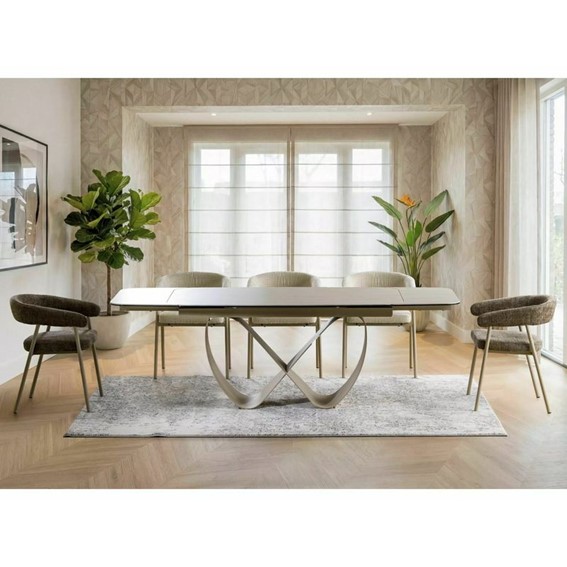 Stół Rozkładany INFINITY Ceramic (240-160)x95cm Beż Mat/Kaszmir