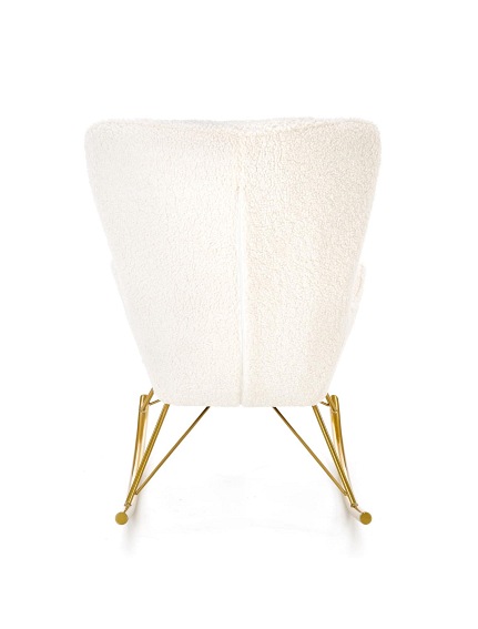 Fotel Wypoczynkowy LIBERTO Kremowy/Złoty