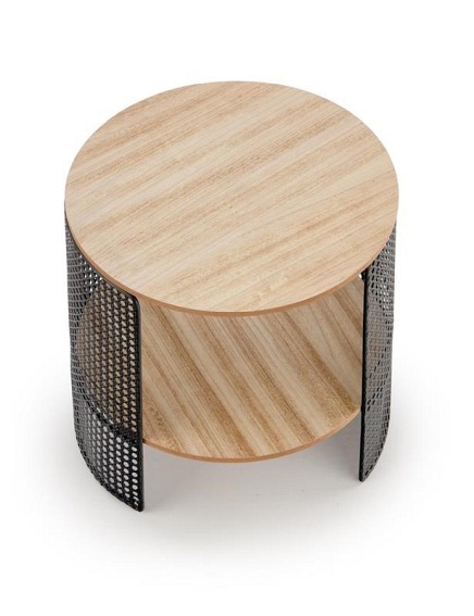 Ława Trafica 41x41 Naturalny/Czarny