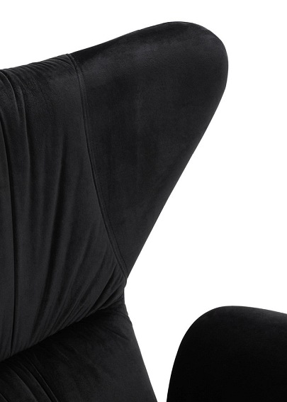 Fotel Shrimp Velvet 83x86x104 Czarny/Złoty