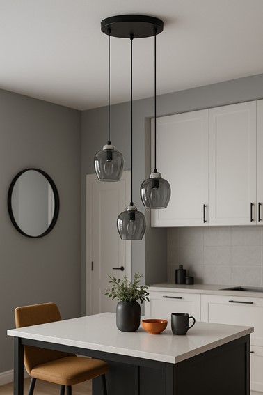 Lampa Wisząca NIRA K-5611 Czarny/Chrom