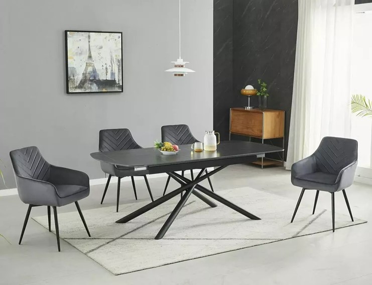 Stół Rozkładany VECTOR (160X200)x90 Czarny Mat