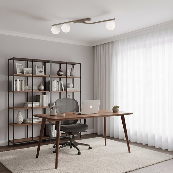 Lampa Sufitowa NATON 3 Beżowy/Opal