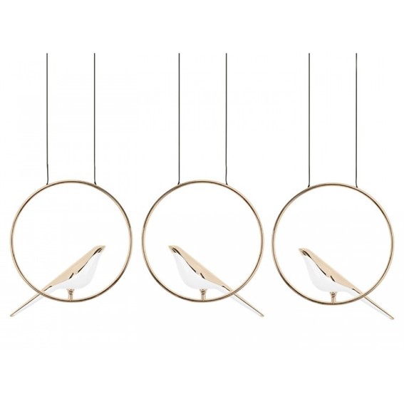 Lampa Wisząca BIRD LINE Złoty/Biały