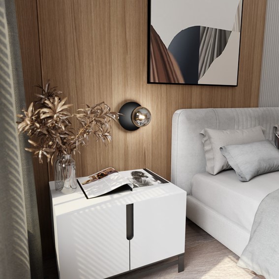 Kinkiet OSLO K1 Czarny/Grafitowy