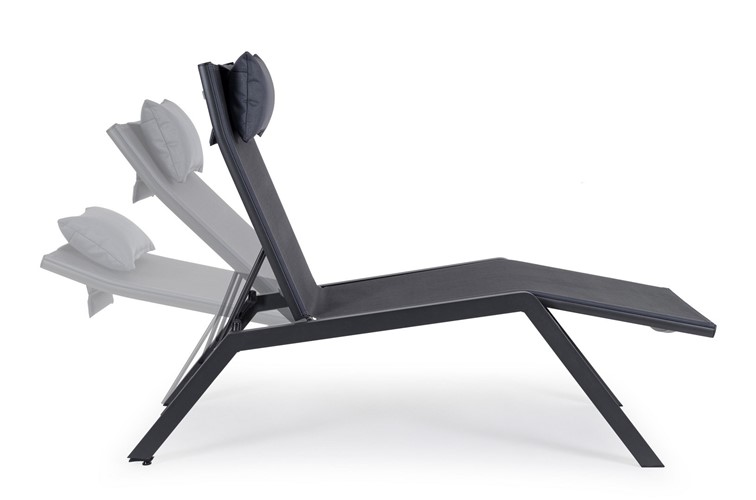 Leżak Ogrodowy KRION Czarny