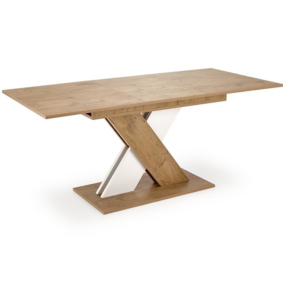 Stół Rozkładany XARELTO (130-175)x85 Biały/Dąb Lancelot