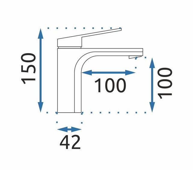 Bateria Umywalkowa Niska MARCO Czarny