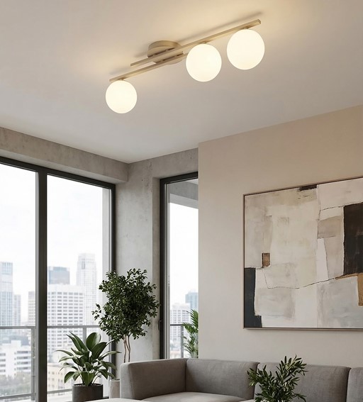 Lampa Sufitowa KAIRO 3 Beżowy/Biały