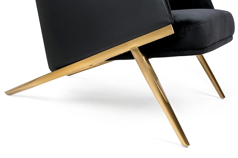 Fotel HAMPTON Velvet Czarny