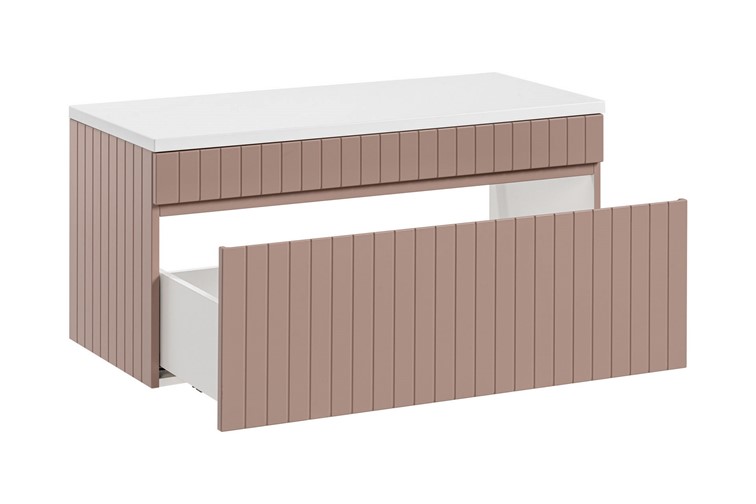 Zestaw Szafka pod Umywalkę z Blatem ICR B 100cm Różowy/Biały