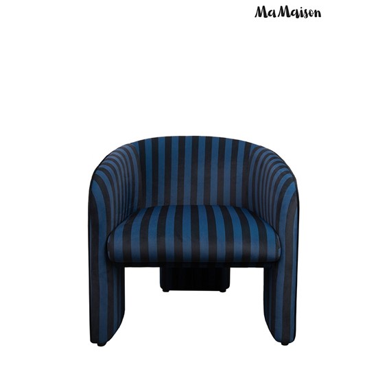 Fotel JOLIE Niebieski/Czarny