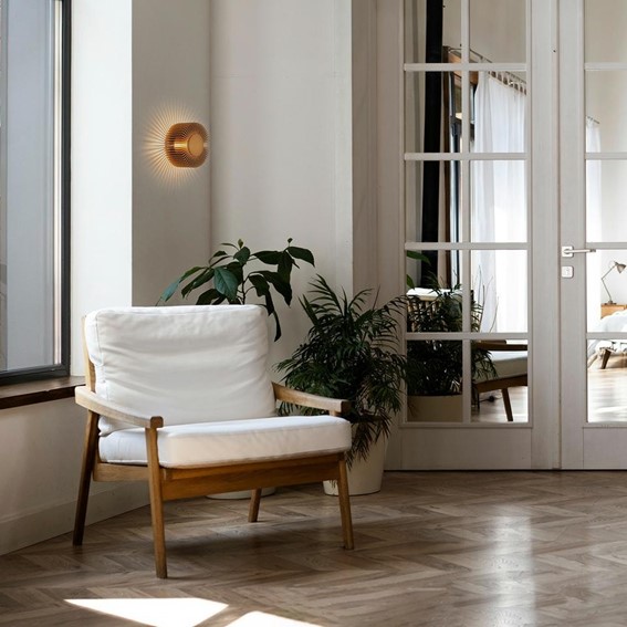 Lampa Ścienna SUNNY Złoty