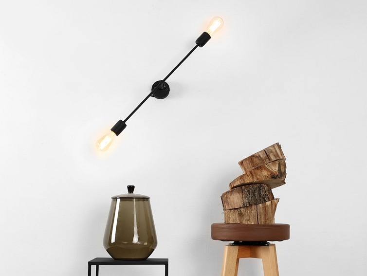 Lampa ścienna TWIGO WALL 2 L – czarny