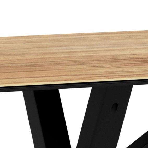Stół HEAVEN 160x90 Dąb Naturalny/Czarny