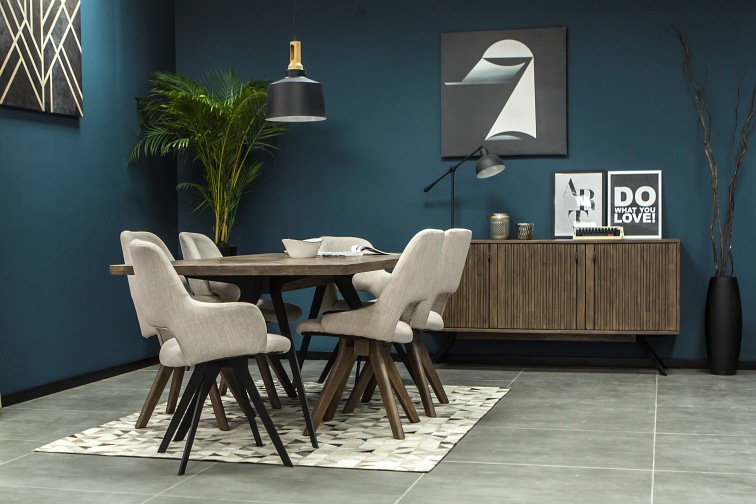 Stół Massa D05-200 100x200 Czarny/Brązowy