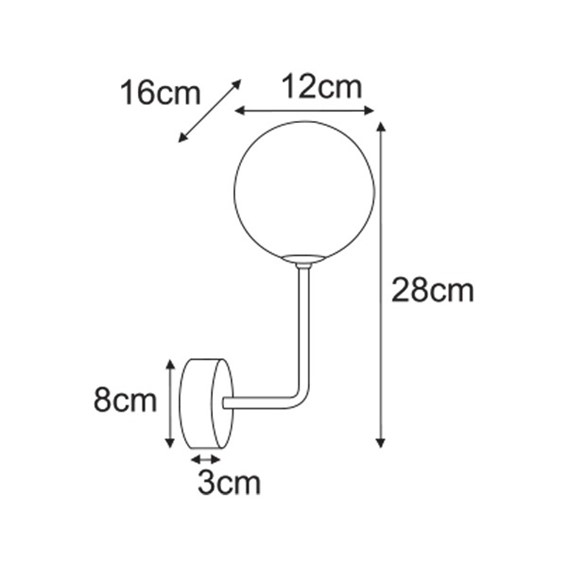 Kinkiet GRETA K-5718 Grafitowy/Czarny