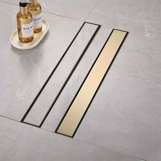 Odpływ NEOX 500 Złoty Szczotkowany