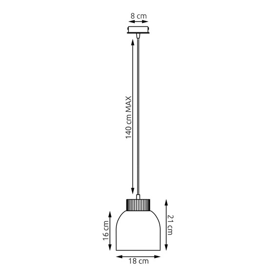 Lampa Wisząca VIGO 1 Czarny