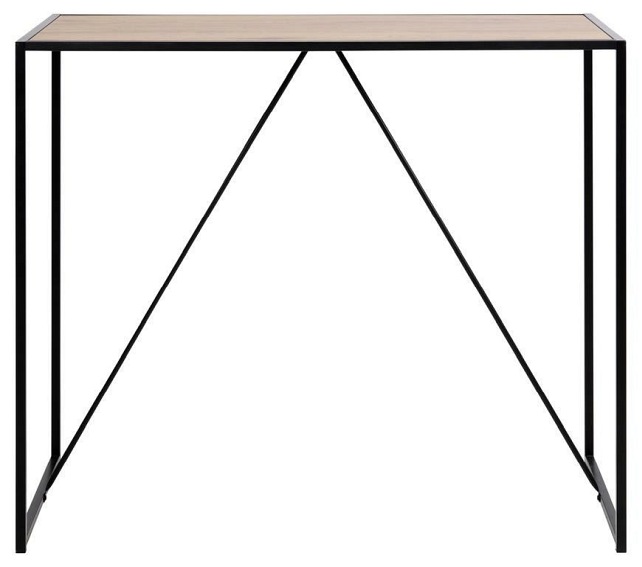 Stół Barowy Seaford 60x120x105 Dąb/Czarny